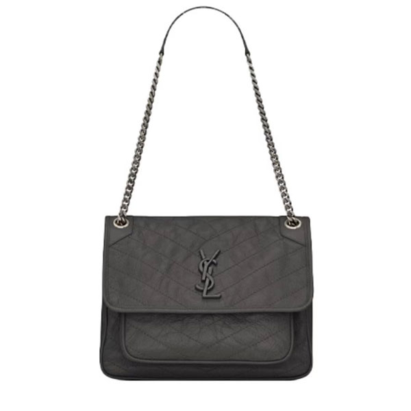 YSL Saint Laurent Niki 復古褶皺鏈條單肩包